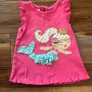 ⭐️Bundle 5 for $30 - Girls Pink Mermaid Ruffle Tank Top